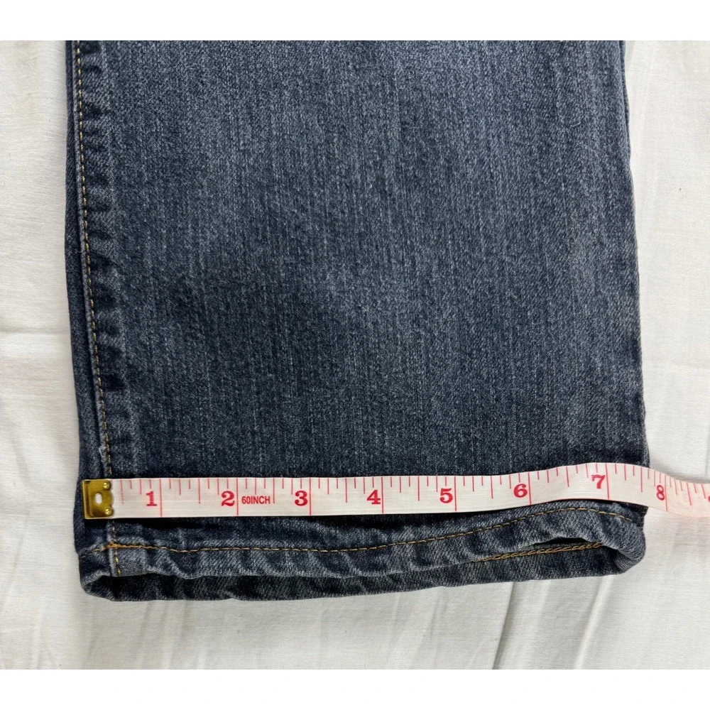 Aeropostale Mens Slim Straight Jeans Dark Wash Blue Button Fly 32x34 Denim